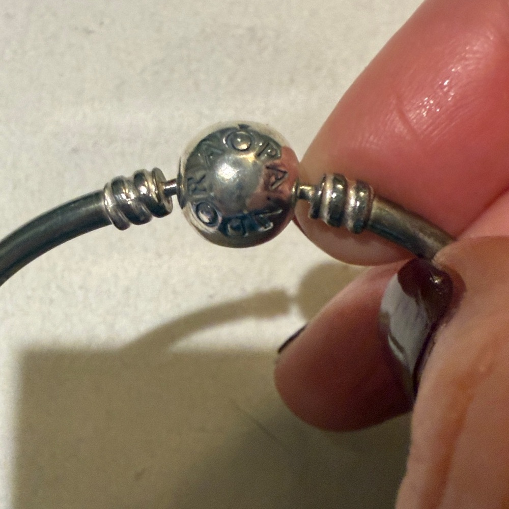Pandora Silver Bangle Bracelet for charms - Picture 2 of 3